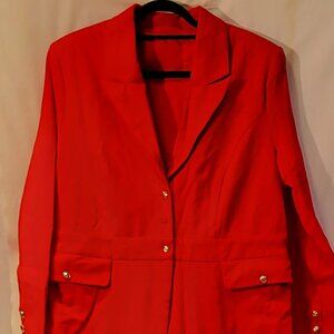 NWOT Eloquii Women Red Romper Size 18.